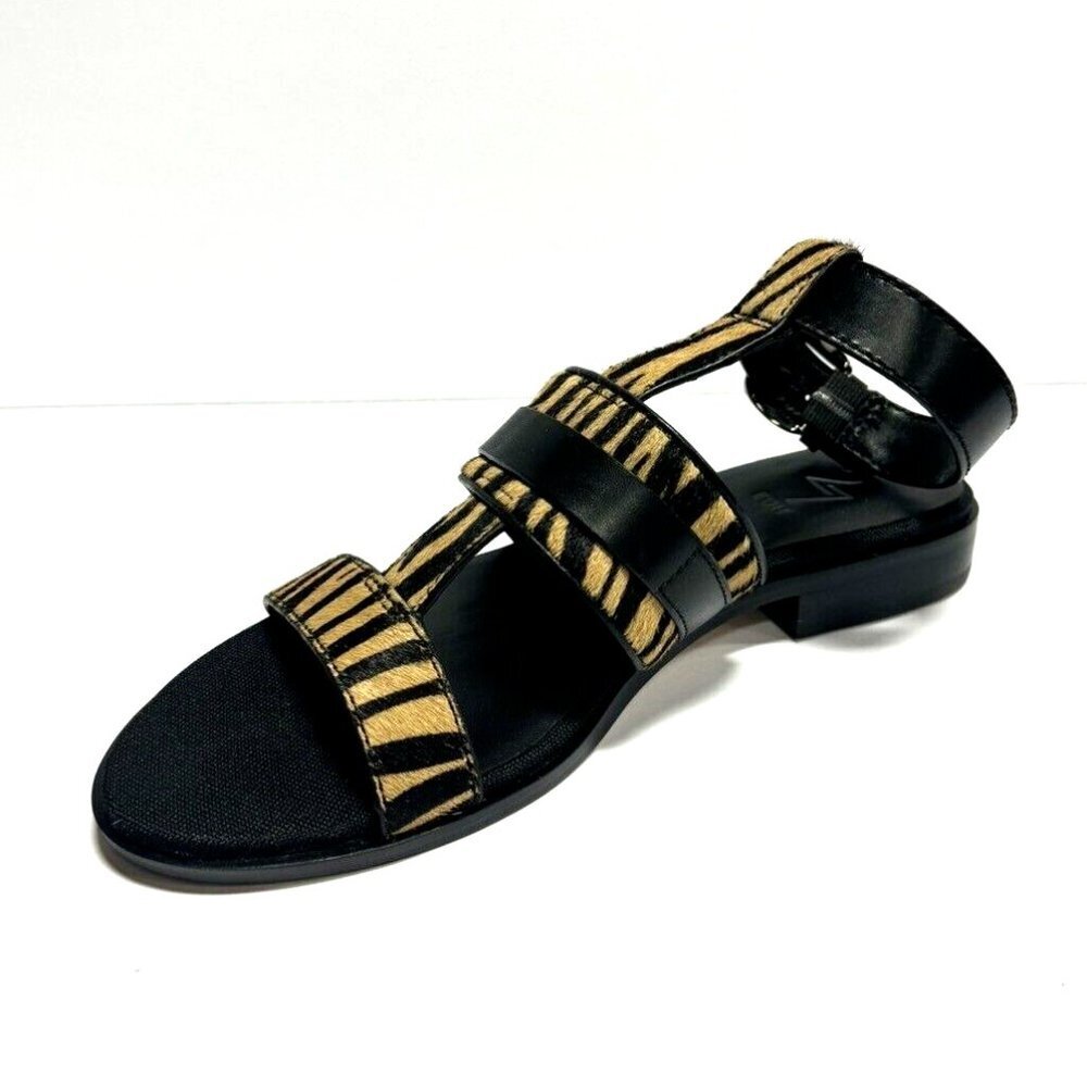 Naturalizer Womens Elva Sandal Black Zebra Size 7.5Narrow - Picture 2 of 6